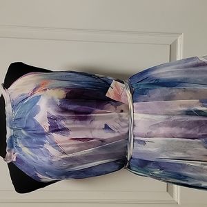 Chicwish watercolor floral print maxi slip dress new with tag